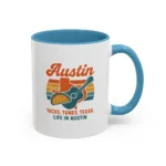 Austin Retro Mug – Tacos Tunes Texas Life Coffee Mug - Image 43