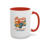 Austin Retro Mug – Tacos Tunes Texas Life Coffee Mug - Image 42