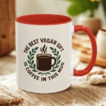 Best Vegan Gift Mug – Coffee Lover Cup with Laurel Wreath Design