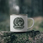 One With the Woods Monochrome Mushroom Mug - Image 4