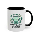 Plant Based Coffee Mugs – Cute Vegan Blender Design with “Plant-Based Power” - Image 5