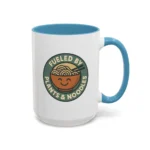 Vegan Foodie Mug – “Fueled by Plants & Noodles” Cute Bowl Design - Image 44