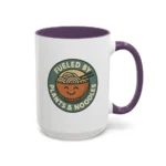 Vegan Foodie Mug – “Fueled by Plants & Noodles” Cute Bowl Design - Image 49